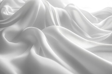 Obraz premium Elegant White Silk Fabric Drape