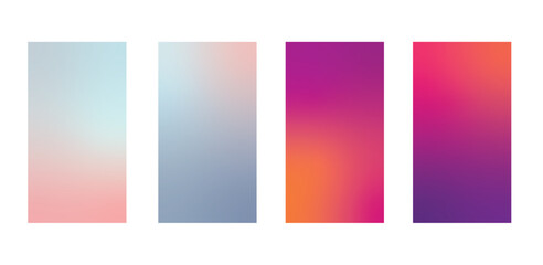Fototapeta premium set of abstract background with beautiful gradation color, colorful background for poster flyer banner backdrop.vertical banner.cool fluid background vector illustration