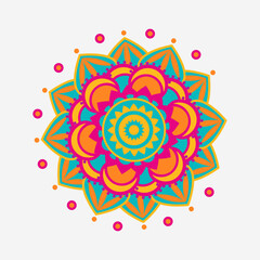 Colorful Mandala With Traditional Patterns