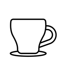 Minimalist Coffee Outline Cup