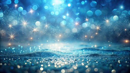 Enchanted Winter Sparkle A Glittering Landscape of Shimmering Lights and Dreamlike Blue Hues