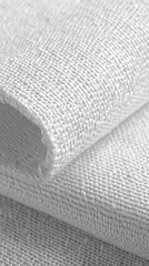 Close-up white fabric texture; textile folds;  background simple; for website design