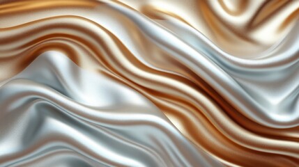 Obraz premium Luxury Fabric Drape - Gold and Silver