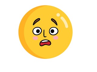 3d render emoji face, smile, show tongue and surprised wow emotion. Yellow naughty comic emoticon character.