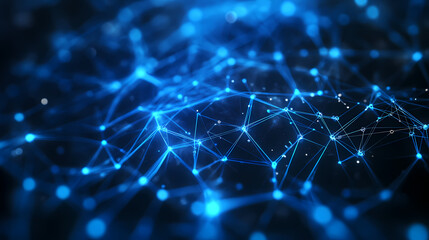 Abstract Blue Network Art