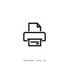 Printer Icon. Editable Stroke