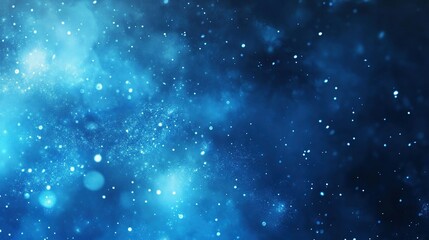 Fototapeta premium Blue Sparkle Background Glowing Dust and Bokeh Lights