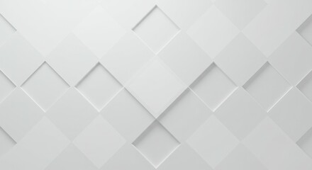 Fototapeta premium geometric pattern, white texture, 3D triangles, repeating shapes, minimalist design, abstract wall art, clean lines, monochromatic, architectural detail, subtle shadows, modern aesthetic, raised surfa