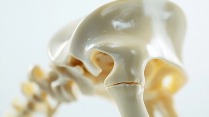 Obraz premium Detailed Close-Up of Human Skeleton Joint Model in Studio Setting
