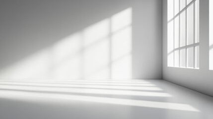 The minimalist, empty interior of the building now has sunlight streaming in from Windows