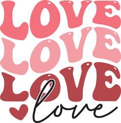 valentine retro svg design 