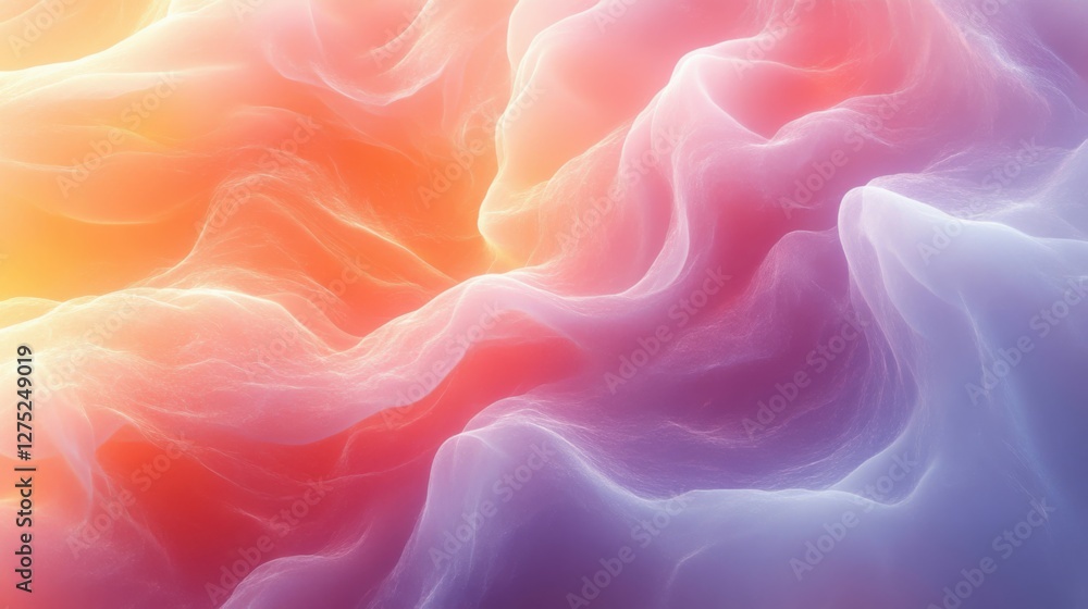 Poster abstract colorful flowing particle background