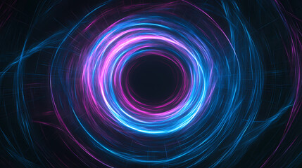 Spiral Light Rings in Blue and Purple Hues