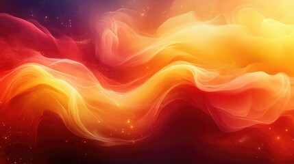 Obraz premium Abstract Cosmic Wave Background with Red Orange and Yellow Hues