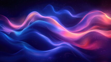 Abstract Glowing Waves in Cosmic Space