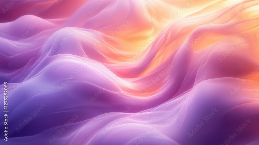 Aufkleber abstract pastel fabric texture background with flowing waves and soft light