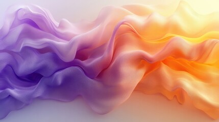 Obraz premium Abstract Purple and Orange Fabric Drape with Soft Lighting