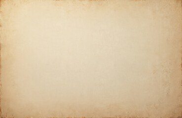 Obraz premium Beige canvas paper texture background. Neutral backdrop with soft brown border. Craft card surface with space, light structure. Grainy, grunge backdrop with an old, vintage look.