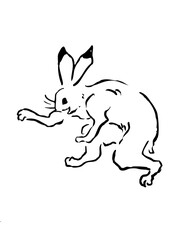 鳥獣戯画のウサギ