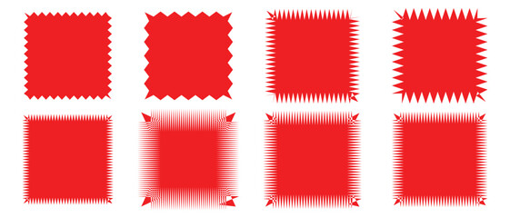 set of Sunburst sticker, price, label and badge and stamp icon, vector illustration.