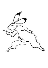 鳥獣戯画のウサギ