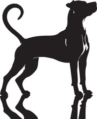 German Shephard Dog Silhouette. Canine SIlhouettes