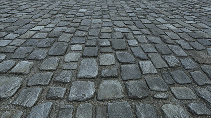 A high-resolution seamless gray cobblestone wall or road texture, designed with grungy stone patterns and natural variations.