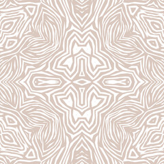 Seamless animal zebra skin pattern beige white