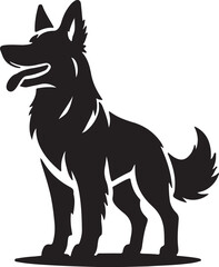 German Shephard Dog Silhouette. Canine SIlhouettes