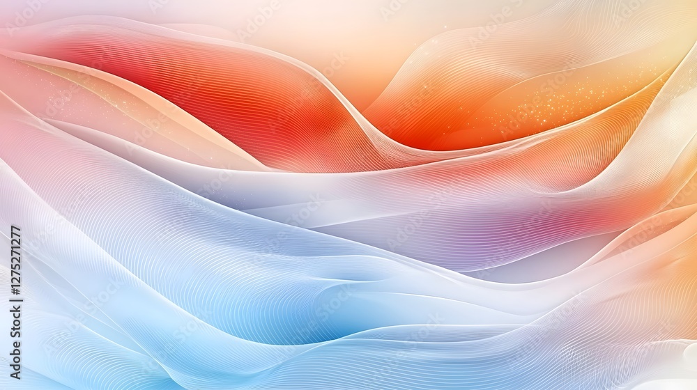 Aufkleber captivating fluid waves of vibrant pastel hues forming a harmonious abstract background graceful und