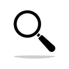 Magnifying glass icon isolated on white background.