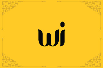 WI Lowercase Letter Initial Logo Design Template Vector Illustration. Letter W and I abstract luxury logo © Mahamud
