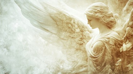 Serene Angel: A Portrait of Angelic Grace and Tranquility