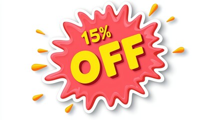 Eye-Catching Promotional Graphic for a 15 Percent Discount Offer