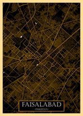 Faisalabad Pakistan City Map