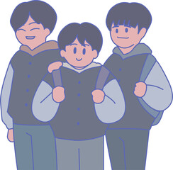 Freshmen College Students at Orientation Illustration