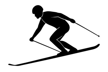 Fototapeta premium skier silhouette vector illustration