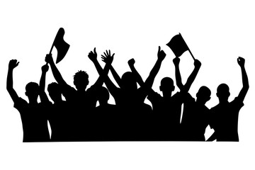 Sports fans Silhouette