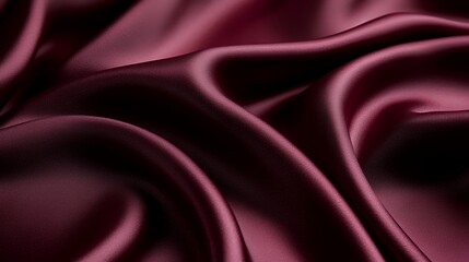 Obraz premium Rich Burgundy Satin Fabric Draped Softly