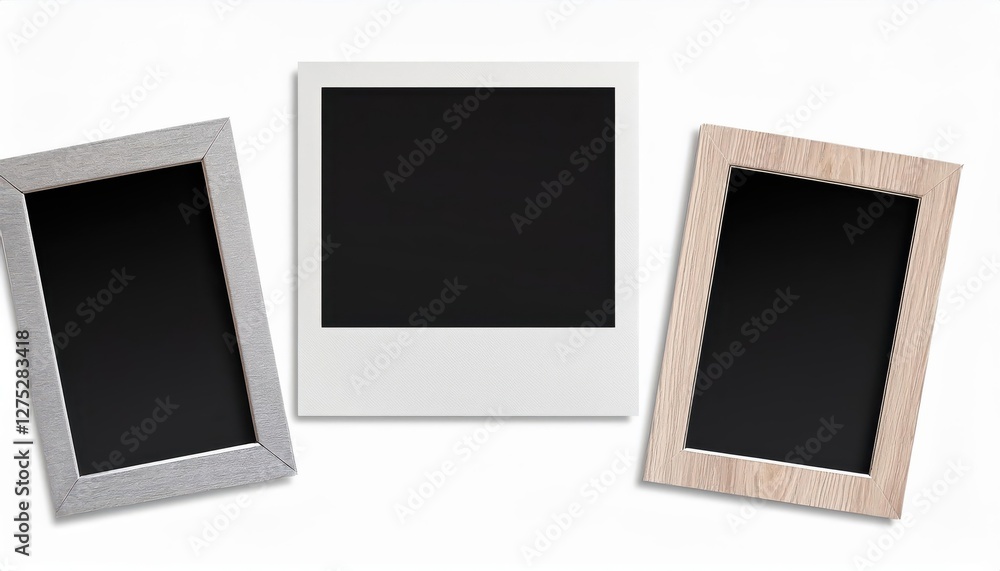 Poster vector template of isolated photo frames stylish, minimalistic, and versatile design elements for di