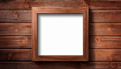 Wooden Framed Photo Image, Isolated on Rich Textured Wooden Border, Capturing a Minimalist Moment of Stillness and Tranquility in Natures Embrace.