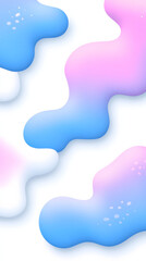 Soft blue and pink abstract background with fluid shapes