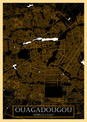 Ouagadougou Burkina Faso City Map