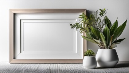 Elegant Picture Frame Mockup for Home Interior Design, Adding a Touch of Vintage Charm with its Ornate Gold Details and Crisp White Background, Perfect for Digital Art or Decorative Purposes.