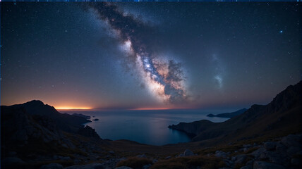 sunset in the mountains