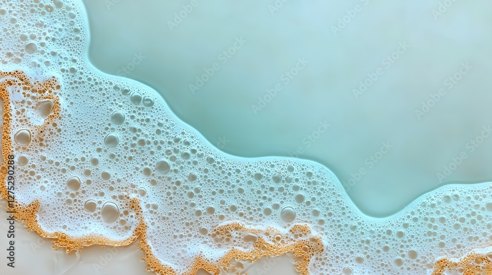 Leinwandbilder dreamlike abstract masterpiece with ethereal floating bubbles and vintage pigment swirls a captivati