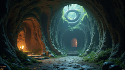 tunnel in the forest