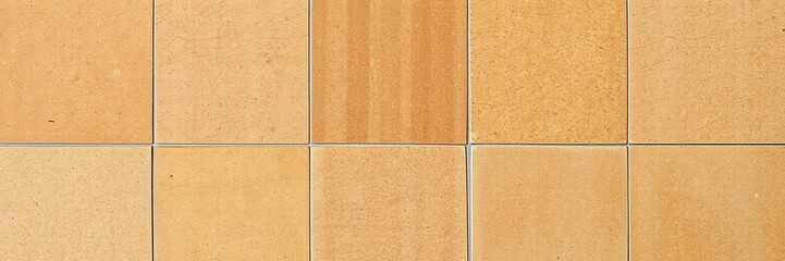 Fototapeta premium Ceramic brown tile with rough abstract stone surface pattern, design, floor
