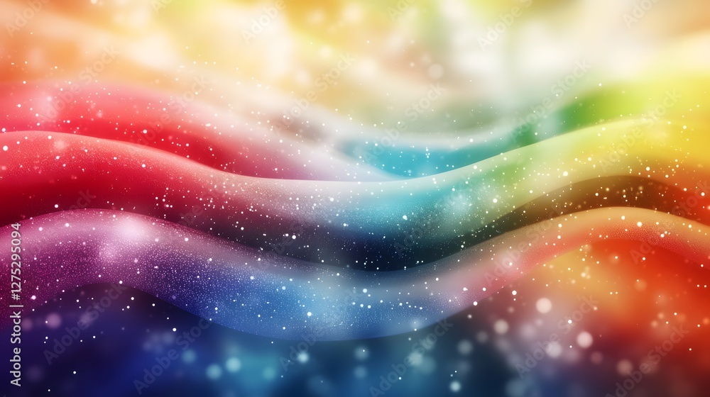 Aufkleber captivating abstract background featuring a fluid softly blurred rainbow gradient with rich vivid co
