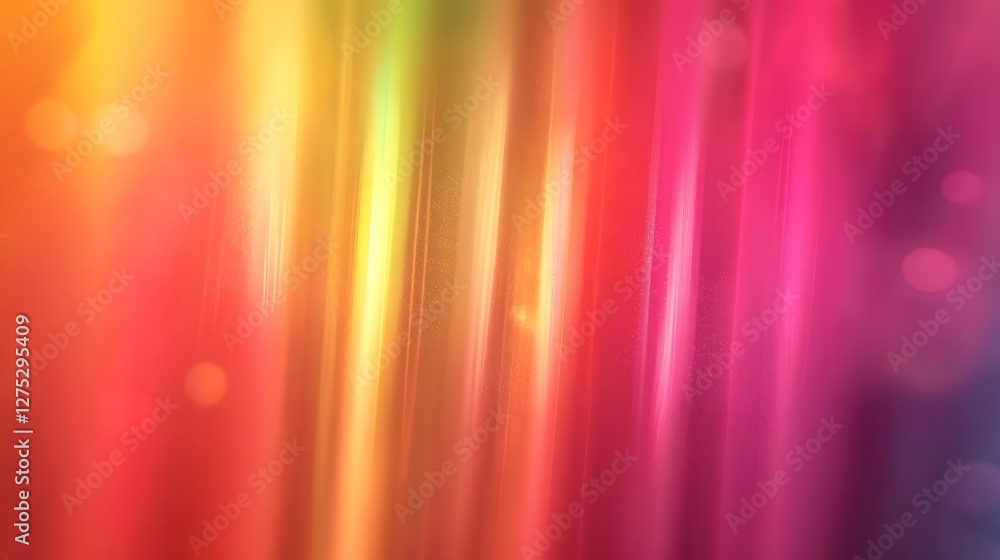 Aufkleber Mesmerizing Luminous Abstract Color Spectrum Gradient with Delicate Rainbow Blur   A visually captivating digital background featuring a harmonious and celebratory expression through a vibrant